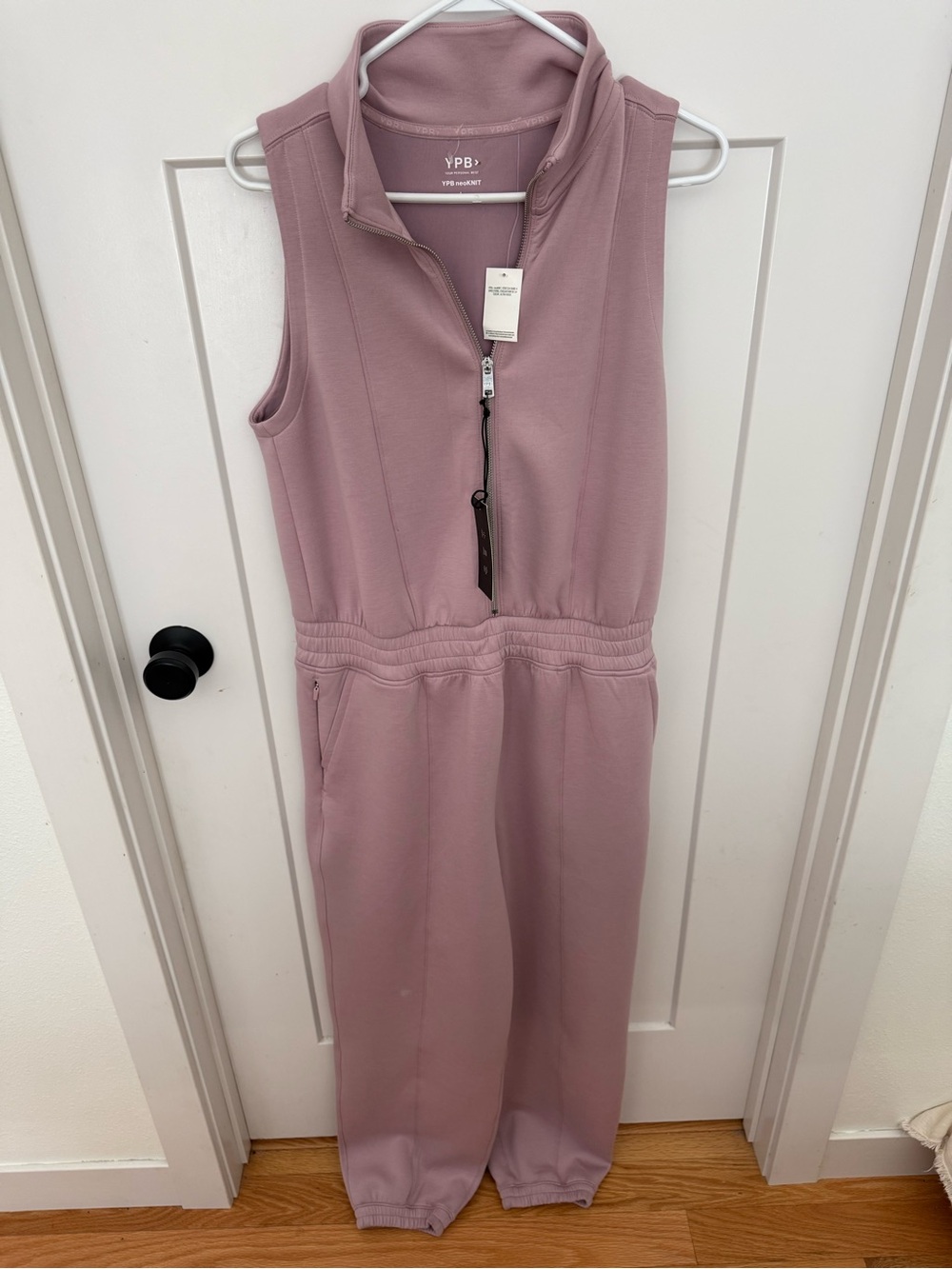 YPB by Abercrombie Neoknit Sleeveless Zip-Front Jumpsuit